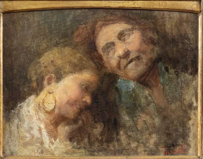 Francesco Paolo Michetti - La moglie Enrichetta e lo zio Tommaso